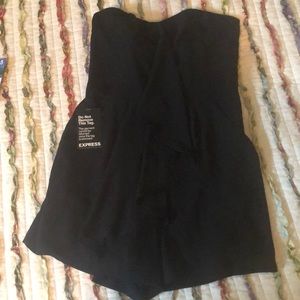 Strapless black romper